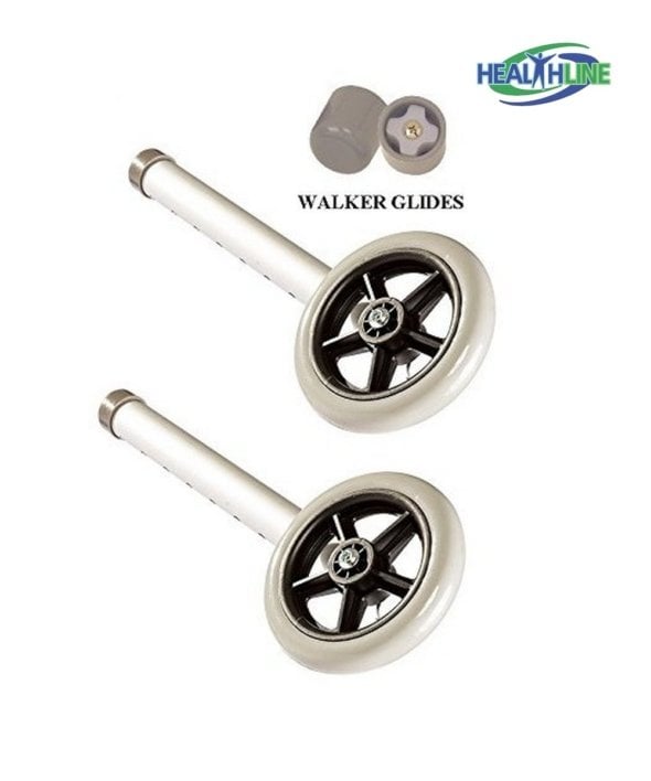 5″ Universal Wheels Replacement Kit for Walker W/glide Tips 1/pr