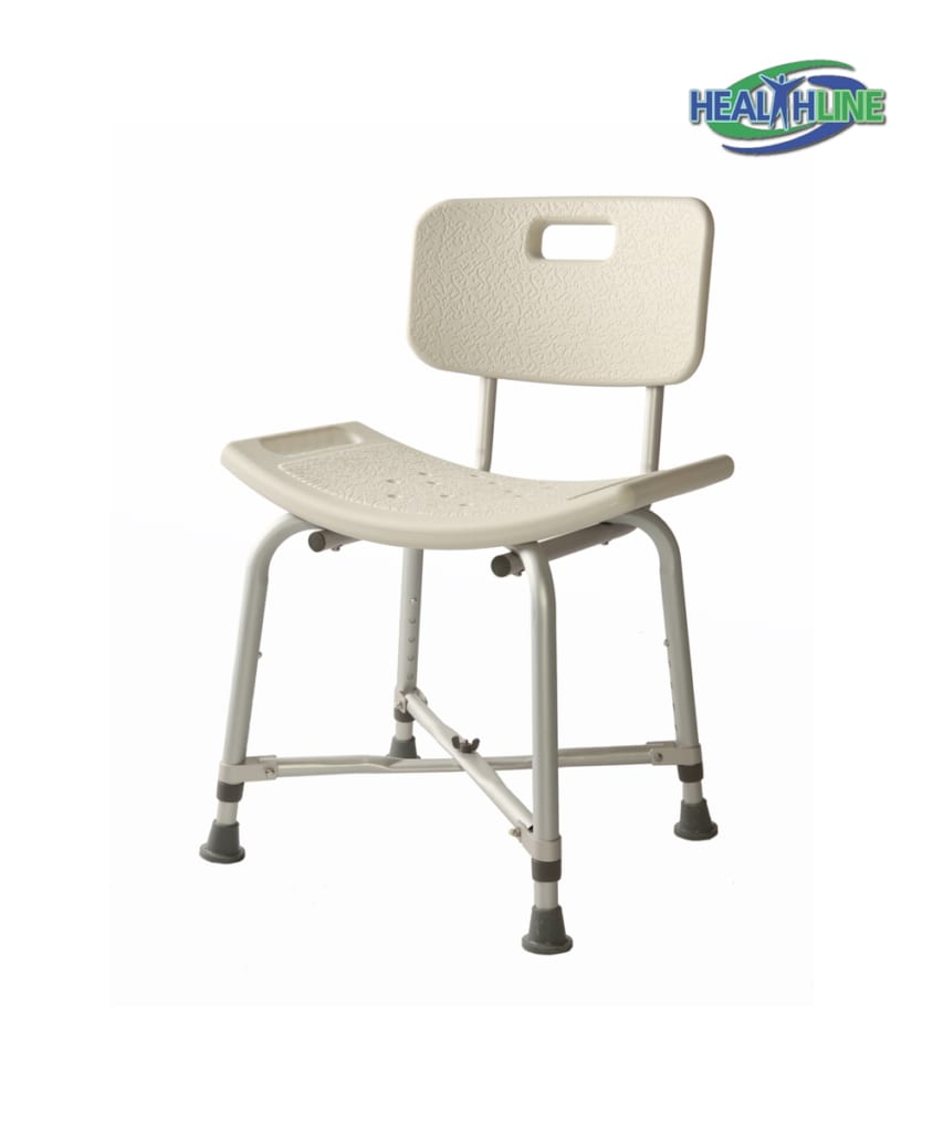 Heavy Duty Bath Bench W/back Healthline Trading