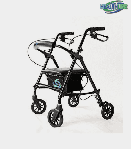 Bariatric Rollator Walker Heavy Duty with Large Padded Seat up to 400