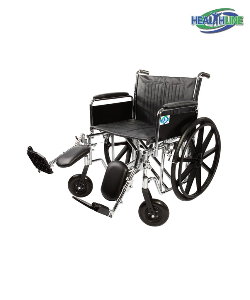 Heavy Duty Bariatric Wheelchair W/Full ARM PADDED & ELR K7 Healthline