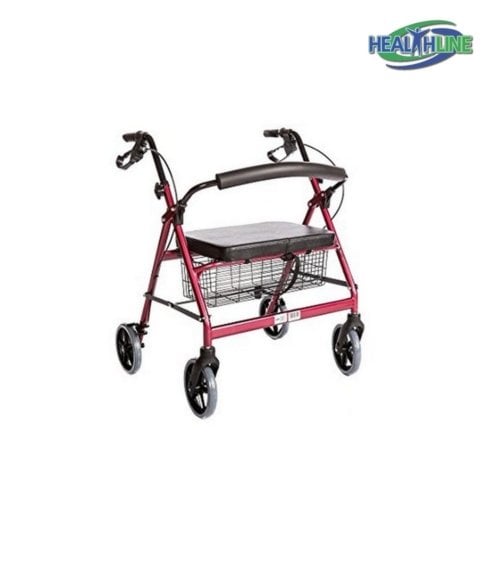 Elderly & Handicap Senior Folding Shopping Trolley with Seat DNSJB Elderly Rollator Walker Mobility Aid for Adult 