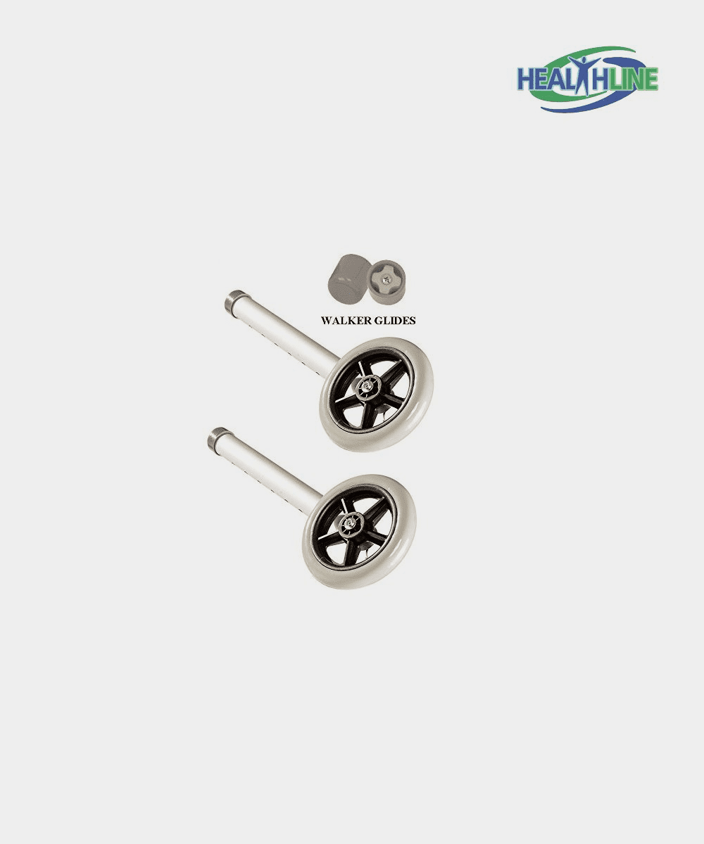 5" Universal Wheels Replacement Kit for Walker W/glide Tips 1/pr Cert