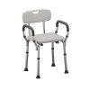Bath Seat Shower Bench with Arms White