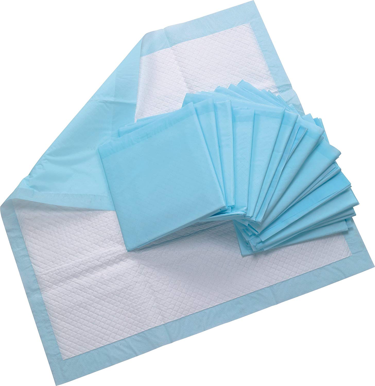 Healthline Blue Medical Chucks Pads, Chux Disposable Underpads 23x36,  Waterproof Mattress Protector Incontinence Absorbent Bed Pads for Adults,  Elderly, Children, Pets, Large Size, Count (150/Pack) 