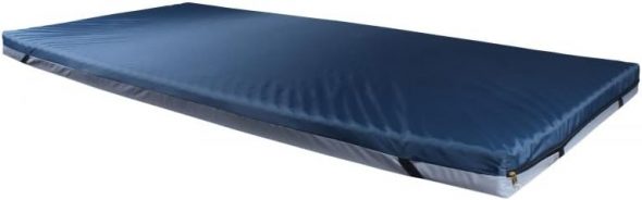 HEALTHLINE Gel Foam Mattress Overlay, 76 × 34 × 3.5 Inches — Waterproof Cover & 4 Corner Straps