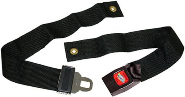 HEALTHLINE HL300B 60-Inch Wheelchair Positioning Seat Belt, Metal Buckle, Black, 1 Belt