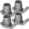 Four gray HEALTHLINE Big Ski Glides, 4 pieces / 2 pairs